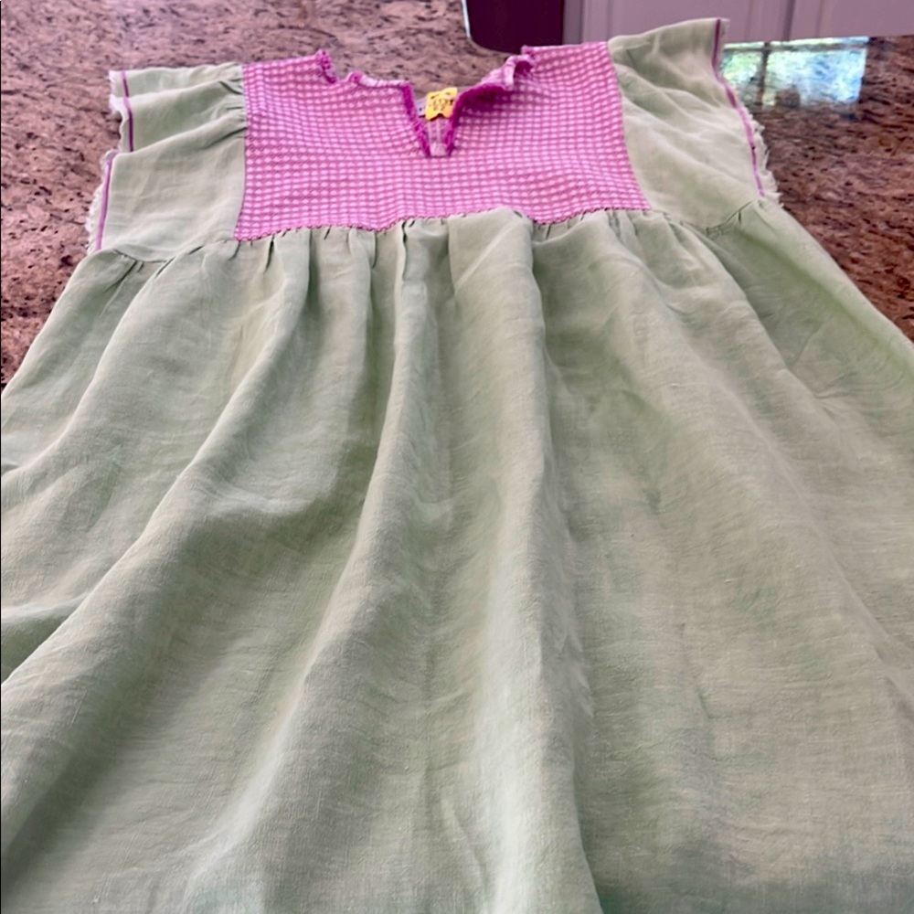 Pink and Green Women's Dress
